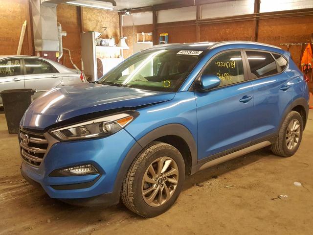 KM8J3CA45HU259565 - 2017 HYUNDAI TUCSON LIM BLUE photo 2