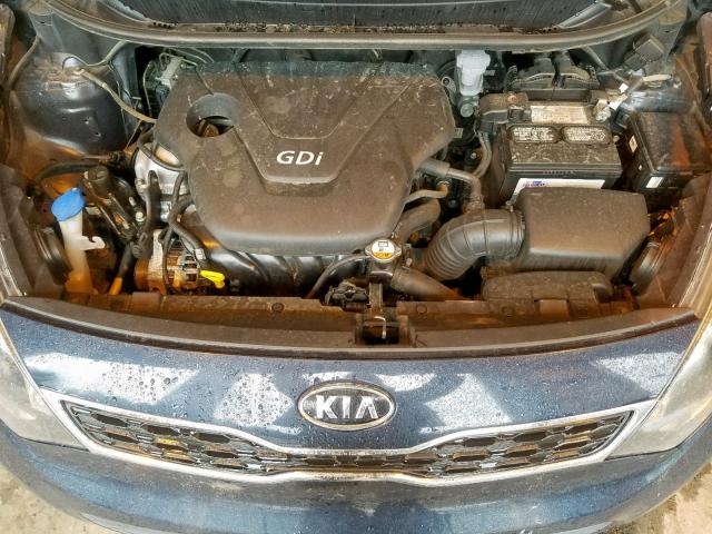 KNADN5A38C6061488 - 2012 KIA RIO EX BLUE photo 7