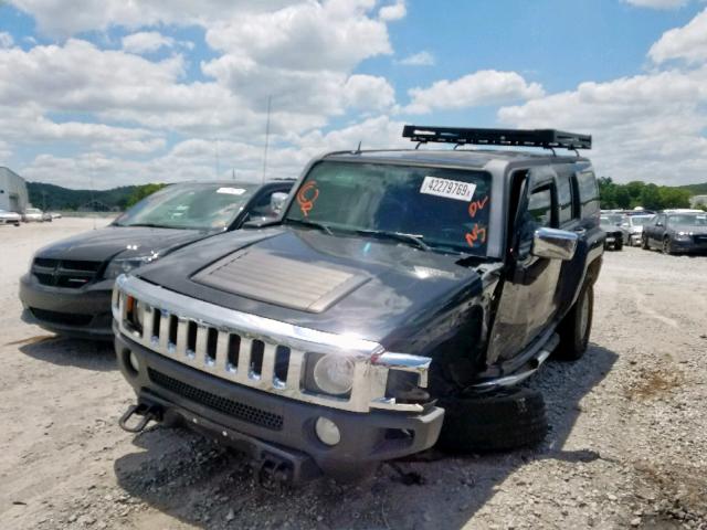 5GTDN13E478158068 - 2007 HUMMER H3 BLACK photo 2