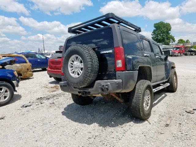 5GTDN13E478158068 - 2007 HUMMER H3 BLACK photo 4