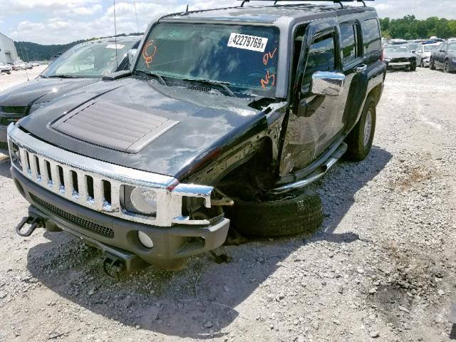 5GTDN13E478158068 - 2007 HUMMER H3 BLACK photo 9