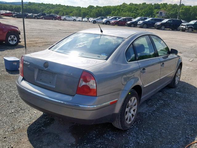 WVWPD63B02P240646 - 2002 VOLKSWAGEN PASSAT GLS GRAY photo 4