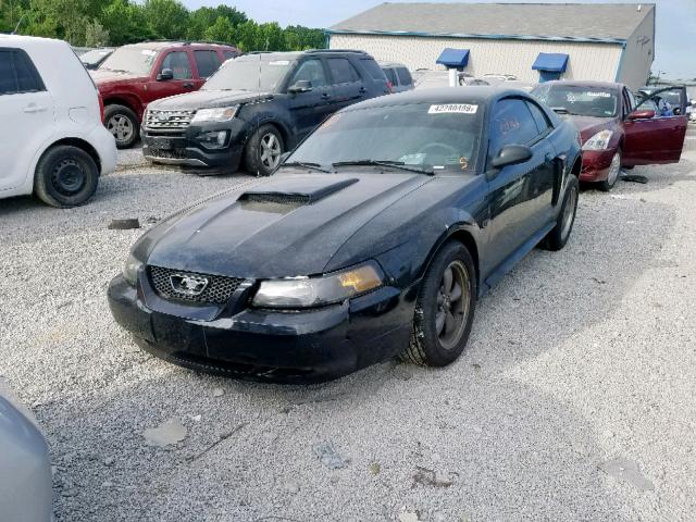 1FAFP42X51F207558 - 2001 FORD MUSTANG GT BLACK photo 2