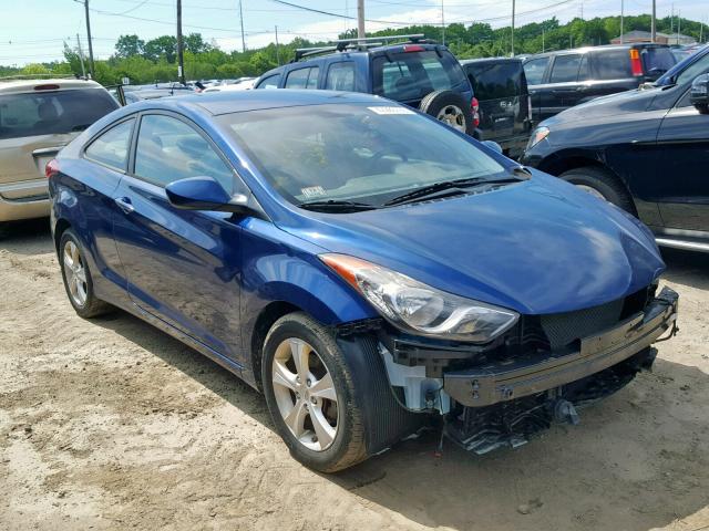 KMHDH6AE1DU004642 - 2013 HYUNDAI ELANTRA CO BLUE photo 1