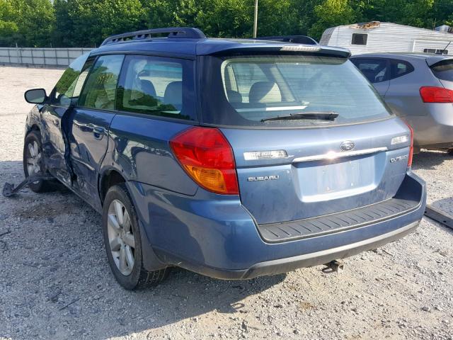 4S4BP62C577325335 - 2007 SUBARU OUTBACK OU BLUE photo 3