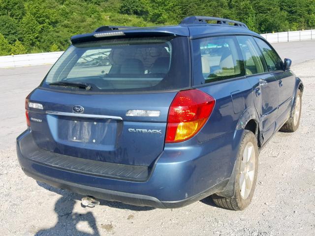 4S4BP62C577325335 - 2007 SUBARU OUTBACK OU BLUE photo 4