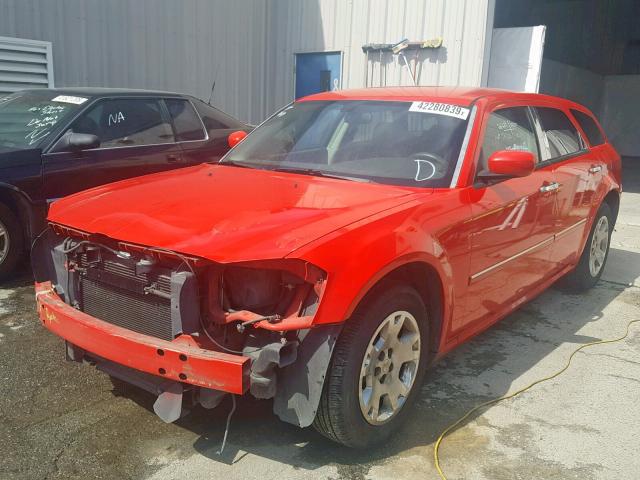 2D4FV47V67H793446 - 2007 DODGE MAGNUM SXT RED photo 2