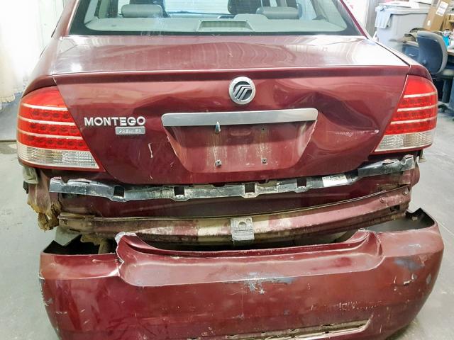 1MEFM421X5G623182 - 2005 MERCURY MONTEGO PR BURGUNDY photo 9