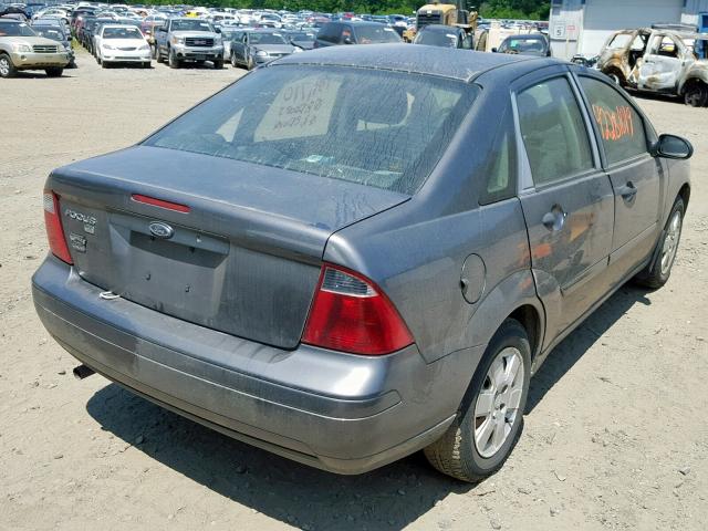 1FAFP34N67W209043 - 2007 FORD FOCUS ZX4 GRAY photo 4