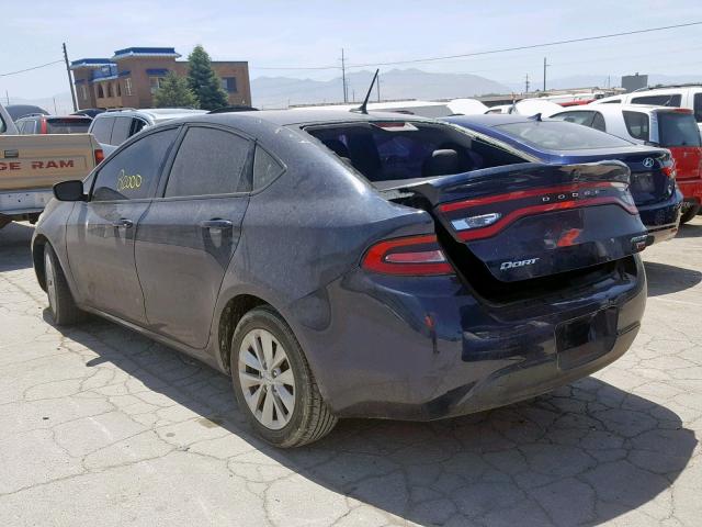 1C3CDFDH3ED928829 - 2014 DODGE DART SE AE BLUE photo 3