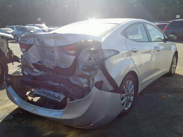 KMHDH4AE8EU087086 - 2014 HYUNDAI ELANTRA SE SILVER photo 4