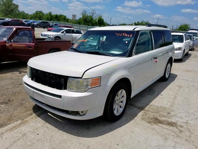 2FMDK51C09BA23528 - 2009 FORD FLEX SE WHITE photo 2