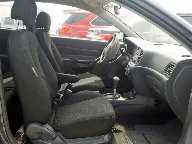 KMHCM36CX7U021893 - 2007 HYUNDAI ACCENT GS GRAY photo 5