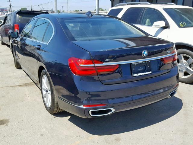 WBA7F2C52GG418851 - 2016 BMW 750 XI BLUE photo 3