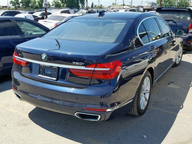 WBA7F2C52GG418851 - 2016 BMW 750 XI BLUE photo 4