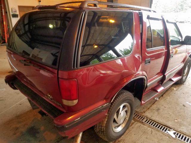 1GNDT13W6S2105171 - 1995 CHEVROLET BLAZER RED photo 9