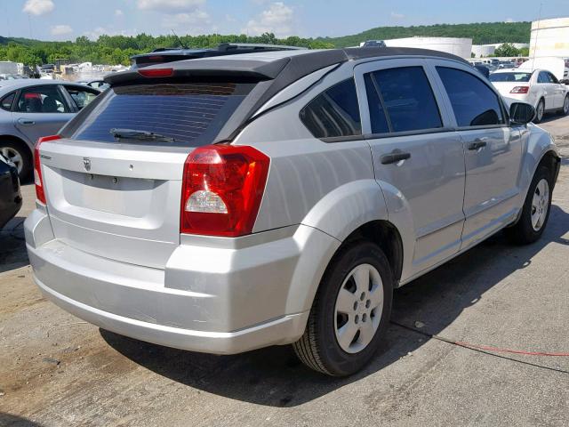 1B3HB28B77D521333 - 2007 DODGE CALIBER SILVER photo 4