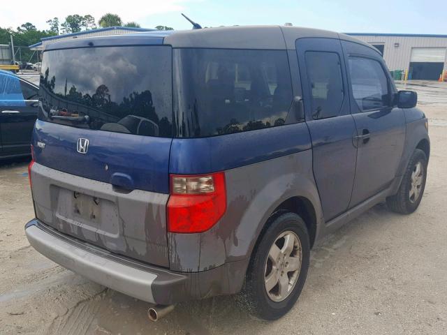 5J6YH18583L001766 - 2003 HONDA ELEMENT EX BLUE photo 4