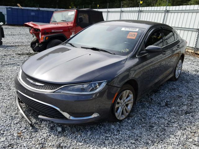 1C3CCCAB6FN504235 - 2015 CHRYSLER 200 LIMITE GRAY photo 2