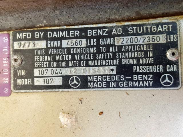 10704412015634 - 1974 MERCEDES-BENZ 450 SL GOLD photo 10