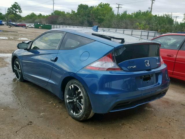 JHMZF1D44FS002631 - 2015 HONDA CR-Z BLUE photo 3