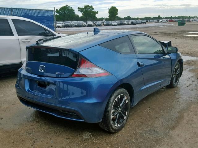 JHMZF1D44FS002631 - 2015 HONDA CR-Z BLUE photo 4