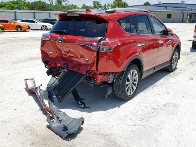 2T3YFREV7HW315220 - 2017 TOYOTA RAV4 LIMIT RED photo 4