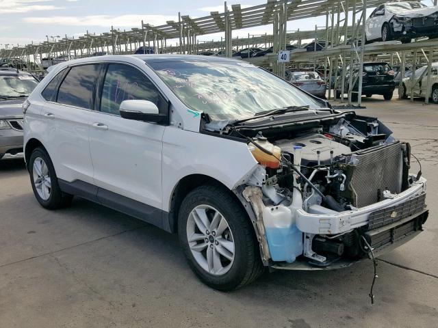 2FMTK4J91FBC18690 - 2015 FORD EDGE SEL WHITE photo 1