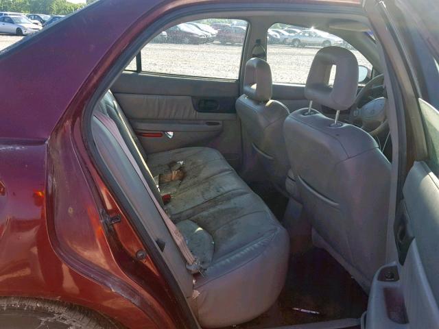 2G4WB55K1Y1307541 - 2000 BUICK REGAL LS BURGUNDY photo 6