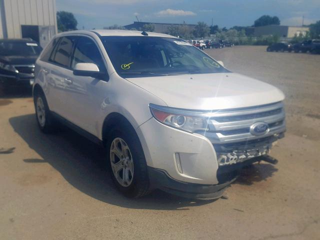 2FMDK3JCXDBC23054 - 2013 FORD EDGE SEL WHITE photo 1