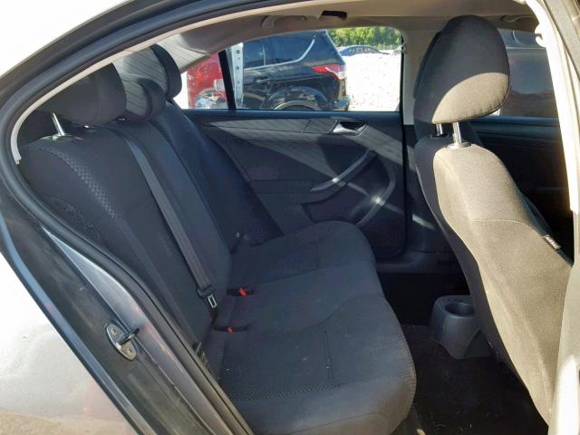 3VW2K7AJ9CM351877 - 2012 VOLKSWAGEN JETTA BASE GRAY photo 6