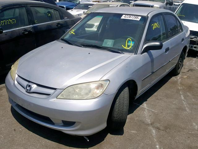 2HGES16314H607910 - 2004 HONDA CIVIC DX V GRAY photo 2