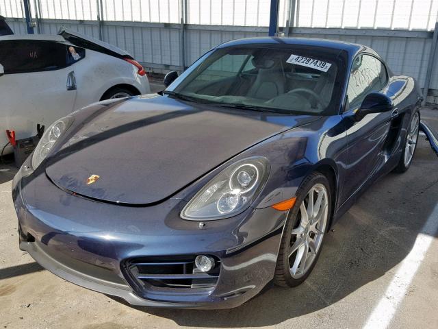 WP0AA2A87EK172071 - 2014 PORSCHE CAYMAN BLUE photo 2