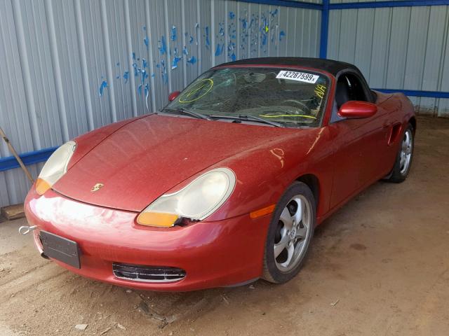 WP0CA29832U625289 - 2002 PORSCHE BOXSTER BURGUNDY photo 2