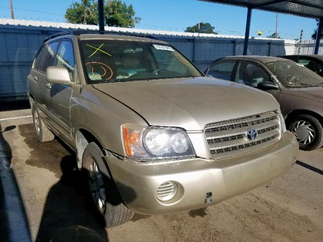 JTEGF21A510010892 - 2001 TOYOTA HIGHLANDER TAN photo 1