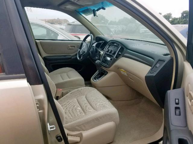 JTEGF21A510010892 - 2001 TOYOTA HIGHLANDER TAN photo 5