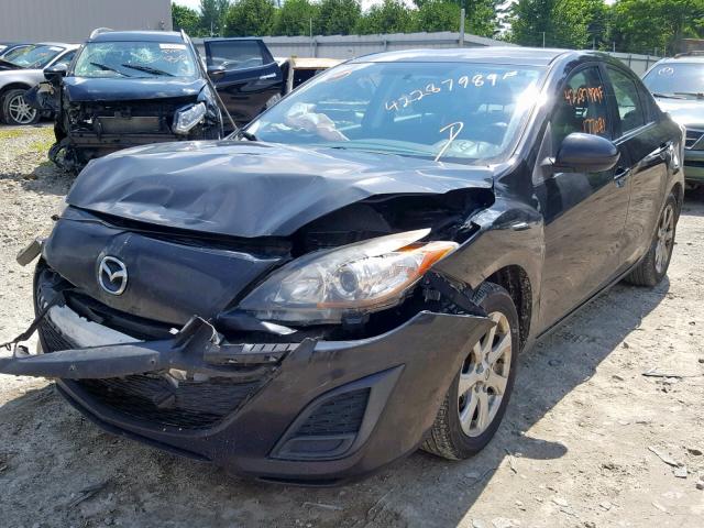 JM1BL1SG7A1351385 - 2010 MAZDA 3 I BLACK photo 2