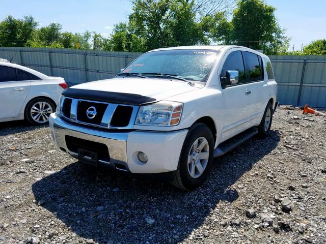 5N1AA08A14N741437 - 2004 NISSAN ARMADA WHITE photo 2