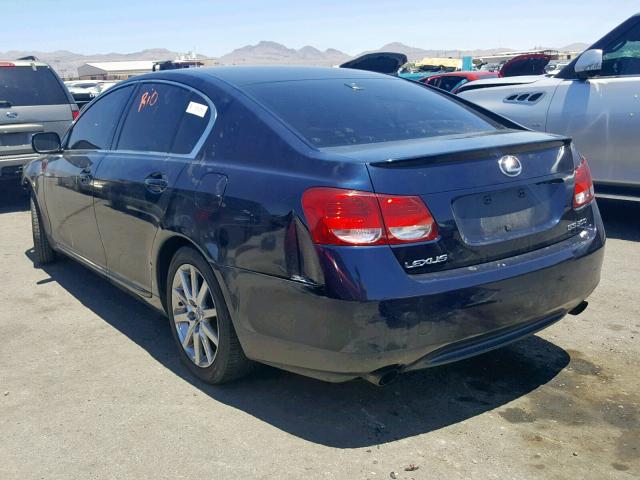 JTHBH96S665037868 - 2006 LEXUS GS 300 BLUE photo 3