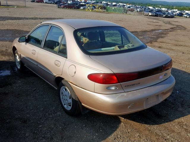 1FALP13P0VW202192 - 1997 FORD ESCORT LX TAN photo 3