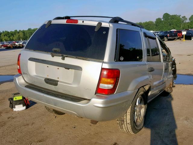 1J4GW48N34C123746 - 2004 JEEP GRAND CHER SILVER photo 4