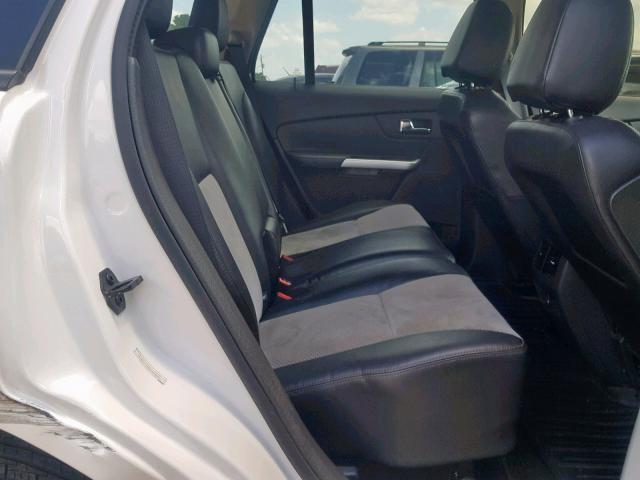 2FMDK3JC4EBB35666 - 2014 FORD EDGE SEL WHITE photo 6