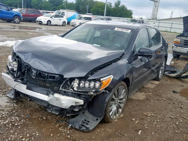 JH4KC1F99GC000629 - 2016 ACURA RLX ADVANC CHARCOAL photo 2