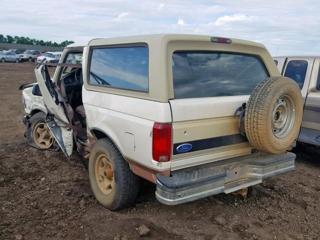 1FMEU15H9SLB96659 - 1995 FORD BRONCO U10 WHITE photo 3