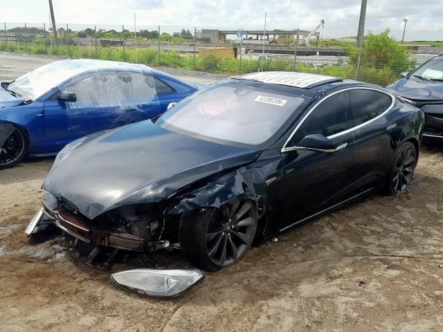 5YJSA1E29GF133230 - 2016 TESLA MODEL S BLACK photo 2