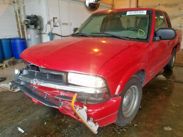 1GCCS19W218119675 - 2001 CHEVROLET S TRUCK S1 RED photo 2