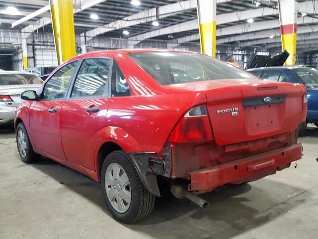 1FAHP34N27W303154 - 2007 FORD FOCUS ZX4 RED photo 3