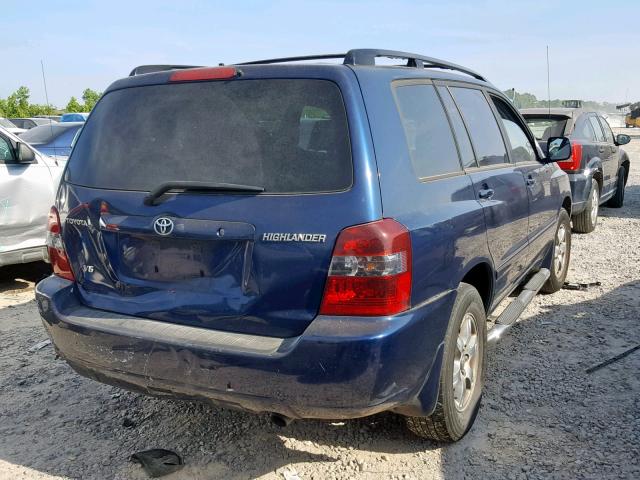 JTEDP21A450084844 - 2005 TOYOTA HIGHLANDER BLUE photo 4