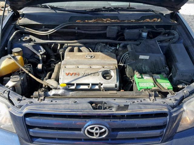 JTEDP21A450084844 - 2005 TOYOTA HIGHLANDER BLUE photo 7