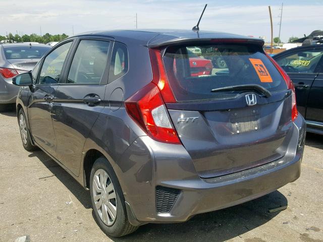 3HGGK5H56FM719234 - 2015 HONDA FIT LX GRAY photo 3